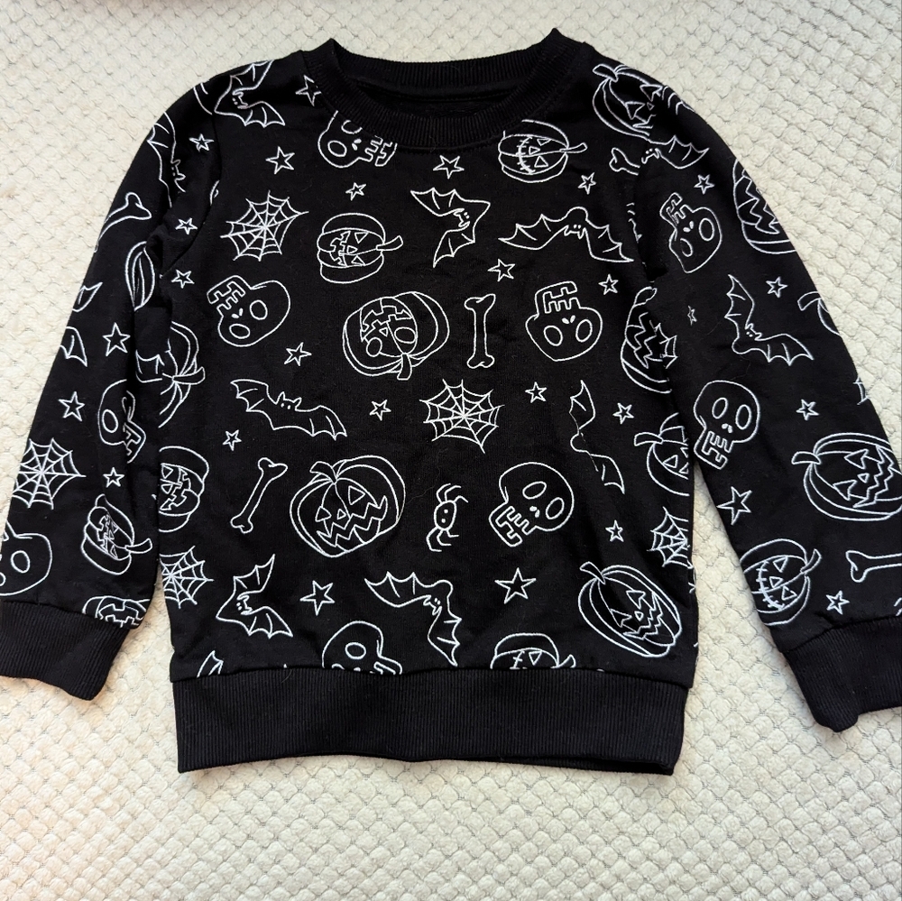Spooky Black Kids Halloween Sweatshirt